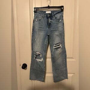 Vervet Blue Distressed boyfriend Jean size 26 with 26 inseam